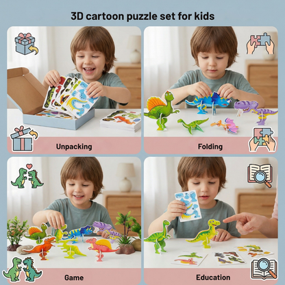 ImagineWorx™ 3D Puzzle Set — Ignite Creativity and Confidence with Every Colorful Snap