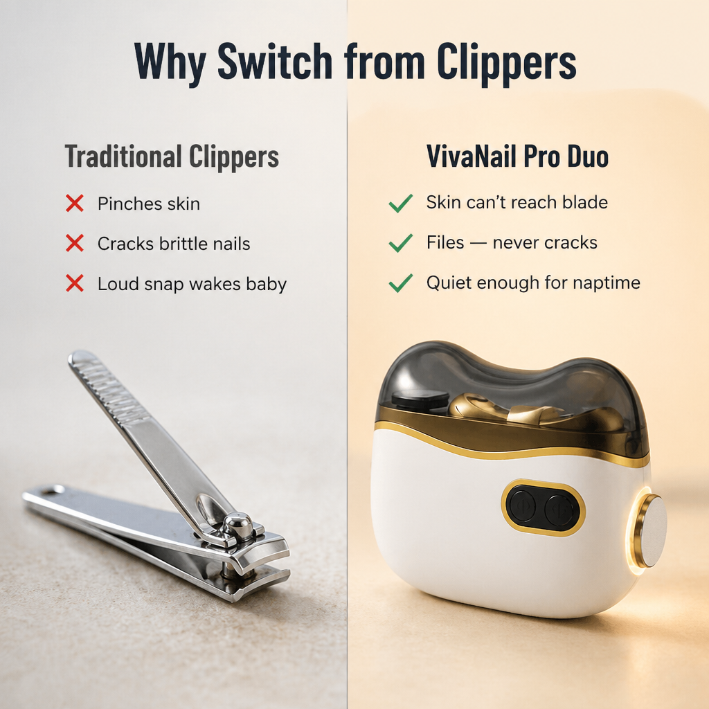 VivaNail™ Pro Duo — Trim Baby & Senior Nails Safely Without the Worry of Clippers
