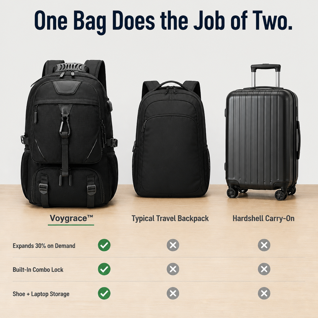 VeriTrek™ Expandable Backpack — Travel Light, Expand Space, Conquer Every Trip with Confidence
