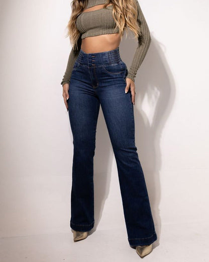 CurveCraft™ High Waist Flare Jeans — Sculpt Your Waist, Lengthen Your Legs, Wear Confidence All Day