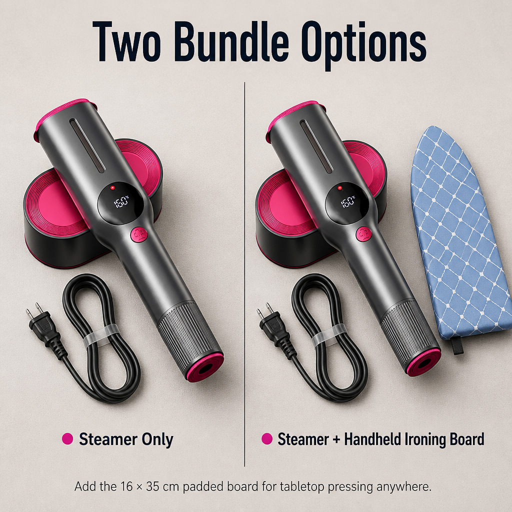GlideSteem™ — Look Sharp Instantly with Effortless, Travel-Ready Wrinkle Power