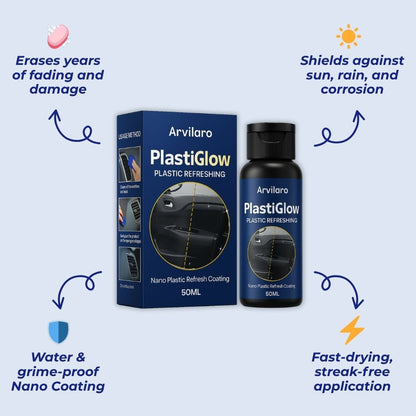 PlastiGlow™ — Revive and Shield Your Plastics with Jaw-Dropping Shine Instantly