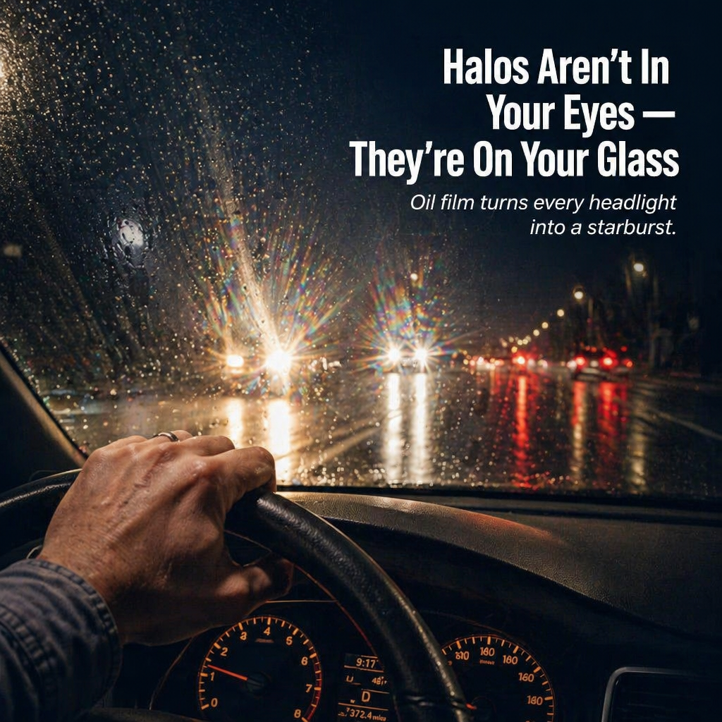 ClearVue™ Glide — Instantly Clear Rain-Slicked Glass for Safer, Stress-Free Night Drives