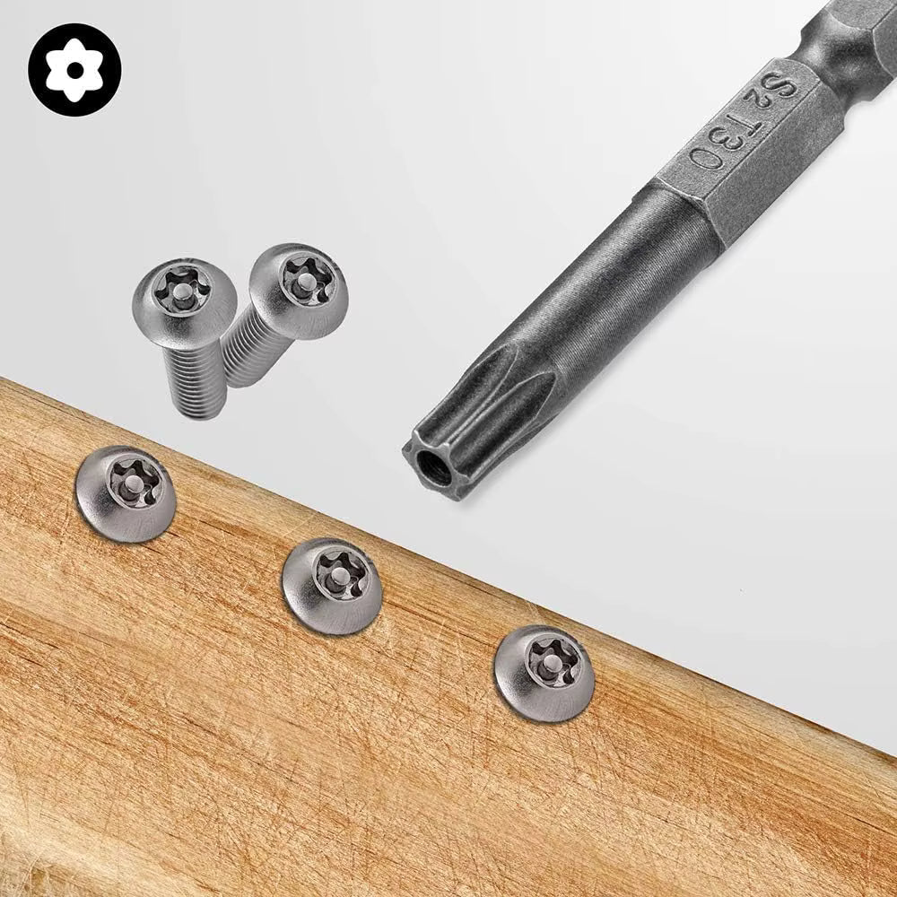 Torx Security Bit Set Tamper-Proof S2 Shock-Resistant Magnetic 11-Piece
