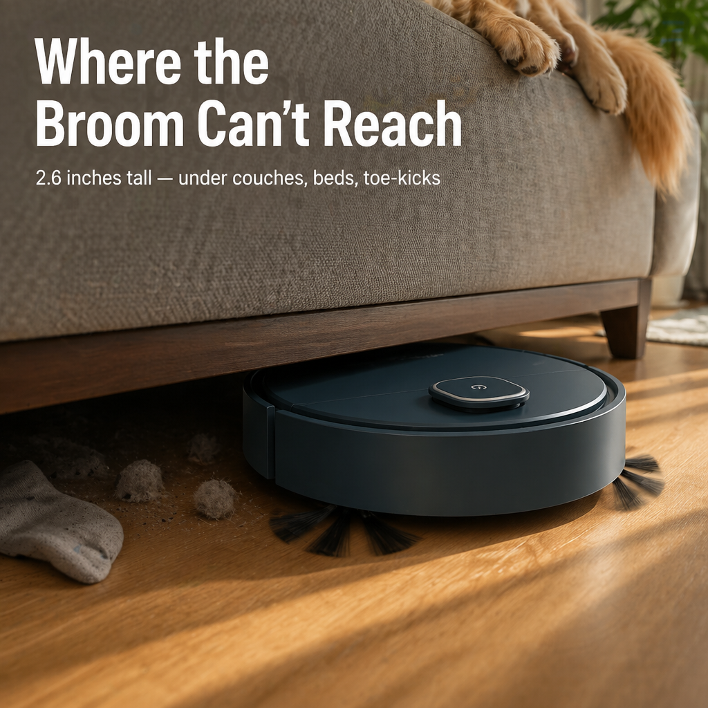 SweepMinder™ — Effortless Daily Cleaning That Frees Your Time and Transforms Your Floors