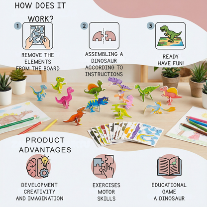 ImagineWorx™ 3D Puzzle Set — Ignite Creativity and Confidence with Every Colorful Snap