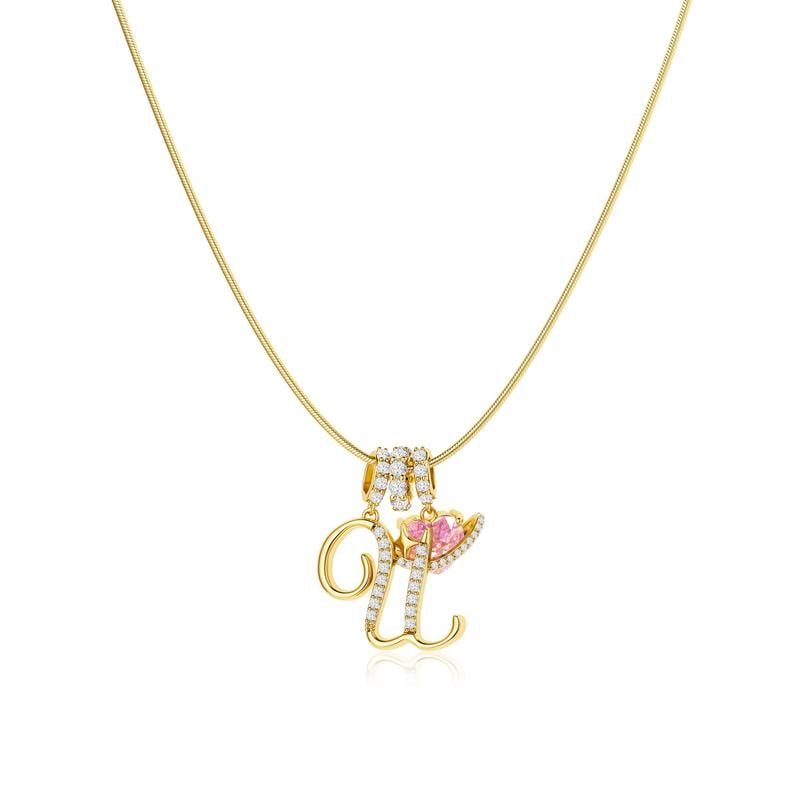AuraNest™ 3-Layer Initial Necklace — Wear Your Story in Radiant Gold and Effortless Elegance