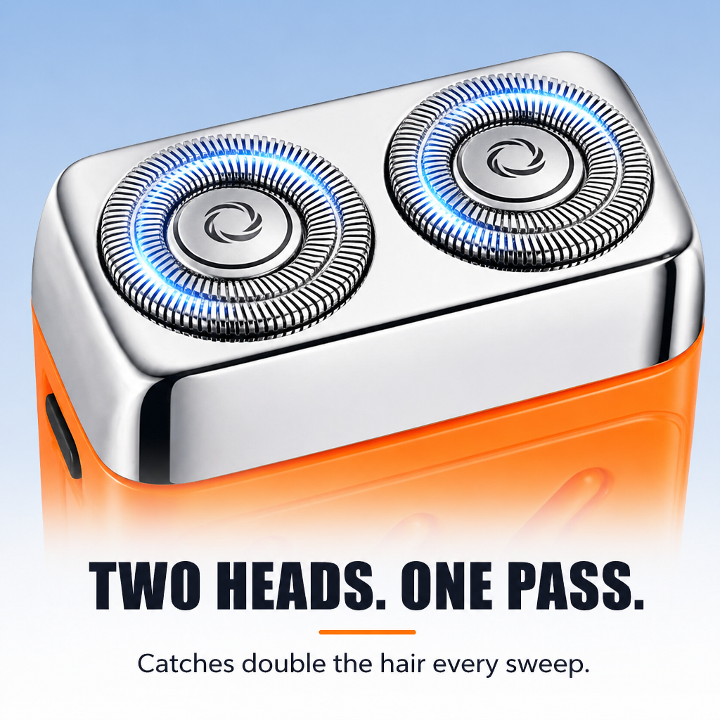 AeroGlide™ Mini Shaver — Defeat 5 O'Clock Shadow in 90 Seconds Anywhere