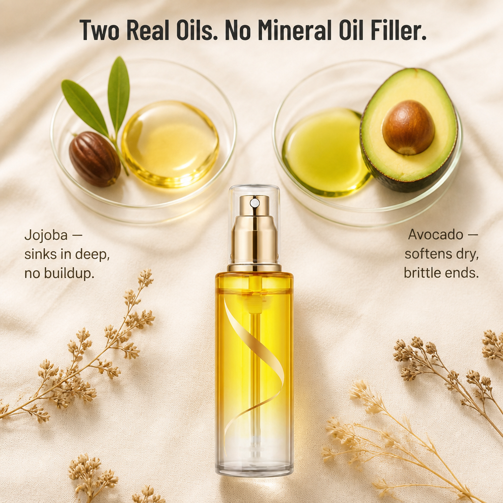 SilkaMist™ — Effortless Shine and Frizz-Free Softness Without the Greasy Roots