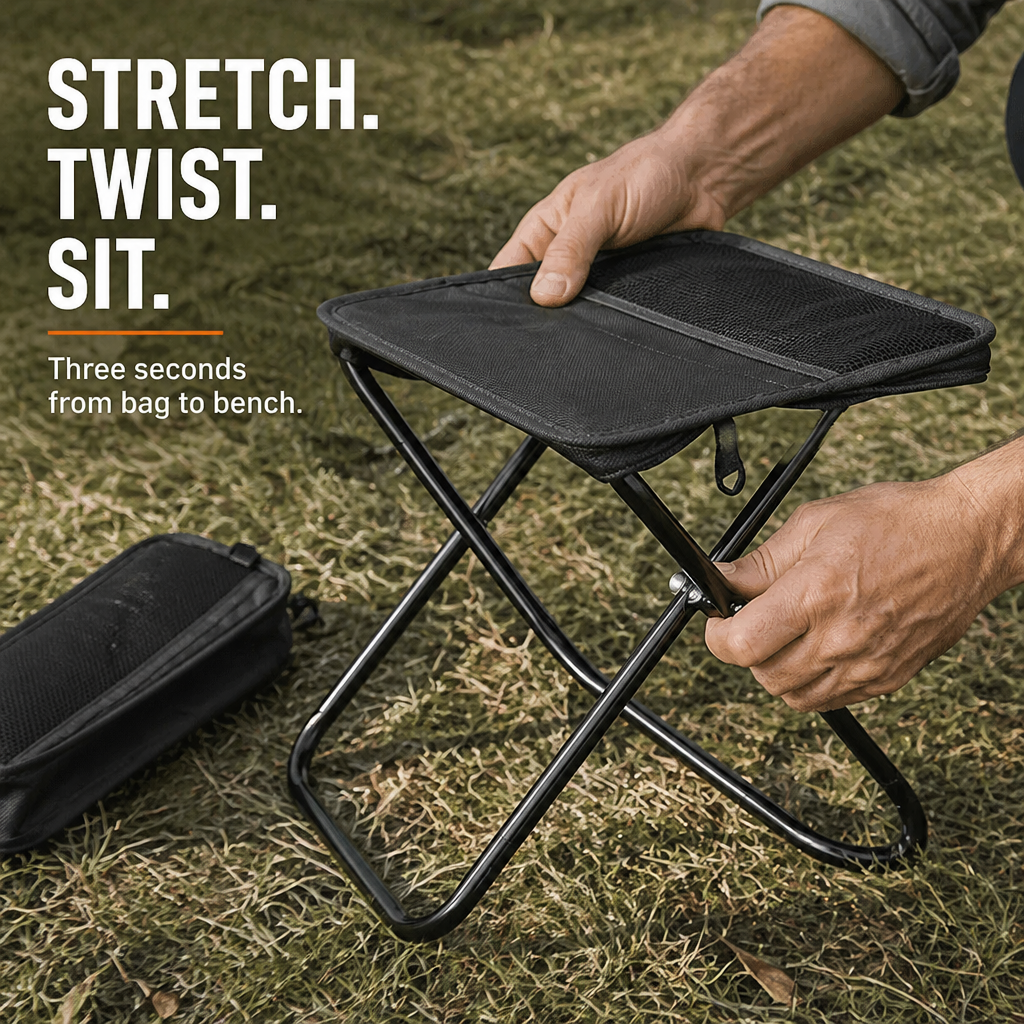 TrailEase™ — Wear Your Comfort, Sit Anywhere, and Free Your Hands Instantly