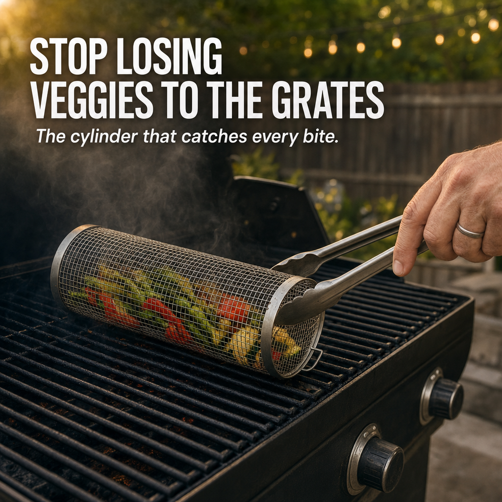 BlazeRoller™ — Keep Every Bite Perfectly Grilled Without the Hassle
