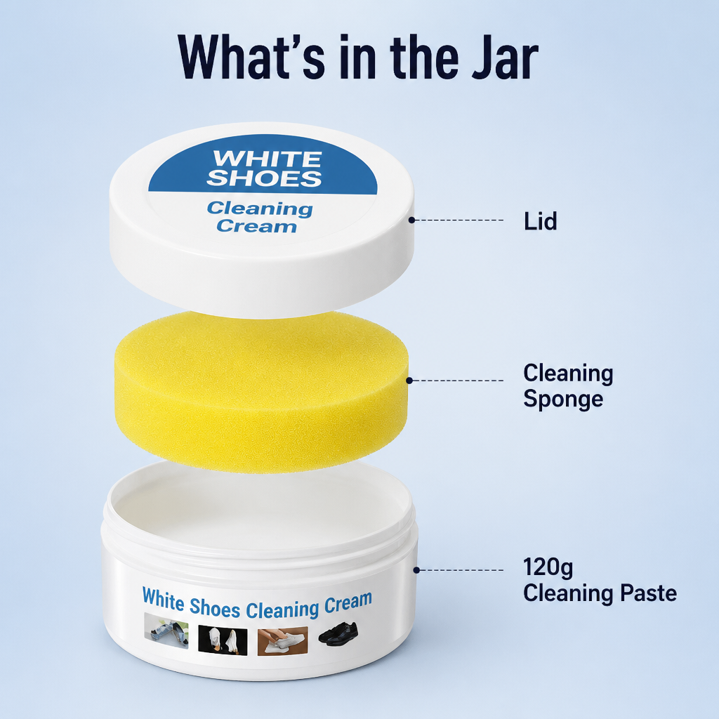 RevitaShine™ Cleaning Cream — Instantly Erase Dirt and Yellowing for Sneakers That Look Brand New