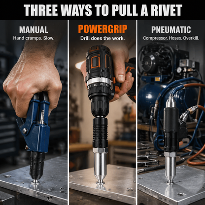 DrillForce™ — Turn Your Drill Into a Rivet-Pulling Powerhouse That Ends Hand Fatigue