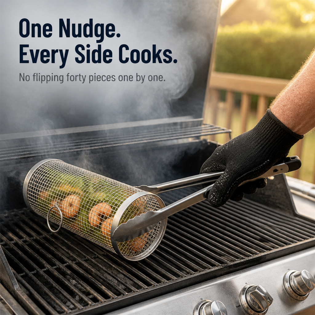 FireGlide™ — Grab Every Veggie, Shrimp & Crisp the Grates Made to Feast On