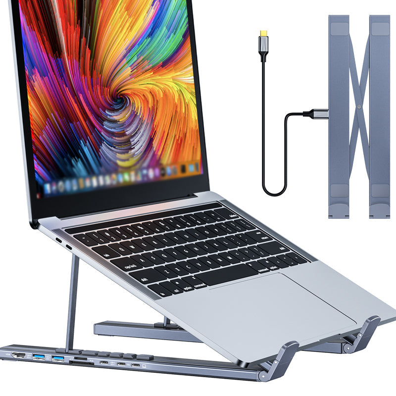 VoltEdge™ Hub Stand — Command Your Desk with Power, Clarity, and Pain-Free Focus