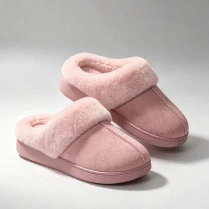 Slippers Faux-Fur Lined Memory Foam & Slip-Resistant