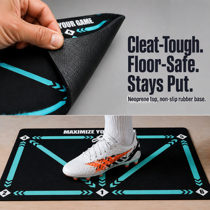 StrideMaster™ — Practice Genuine Match Footwork Directly on Your Living Room Floor
