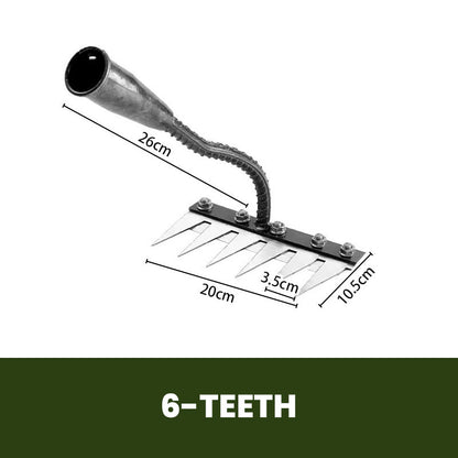 TerraClaw™ Carbon Steel Weed Rake — Slash Weeds Fast While Protecting Every Root for a Thriving Garden