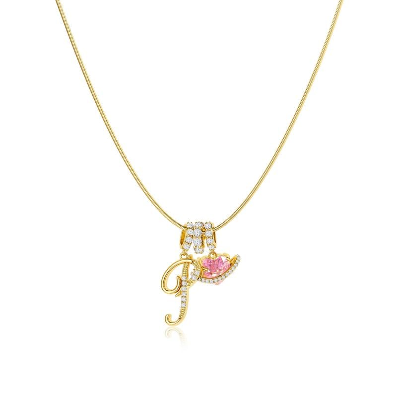 AuraNest™ 3-Layer Initial Necklace — Wear Your Story in Radiant Gold and Effortless Elegance
