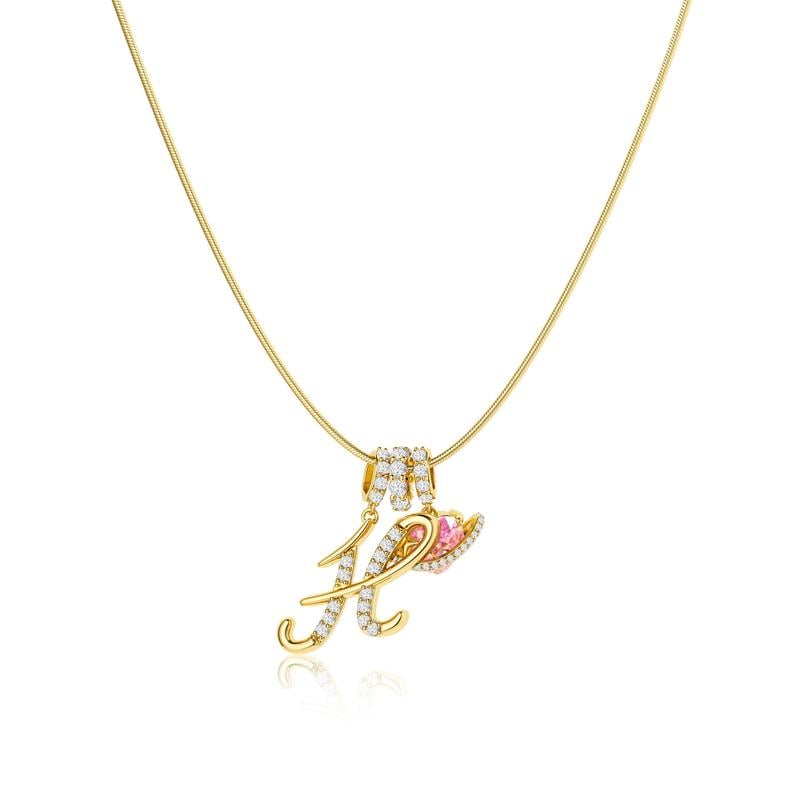 AuraNest™ 3-Layer Initial Necklace — Wear Your Story in Radiant Gold and Effortless Elegance