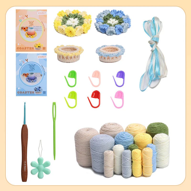 VividBloom™ DIY Crochet Kit — Transform Your Table into a Blooming Masterpiece of Joy and Color