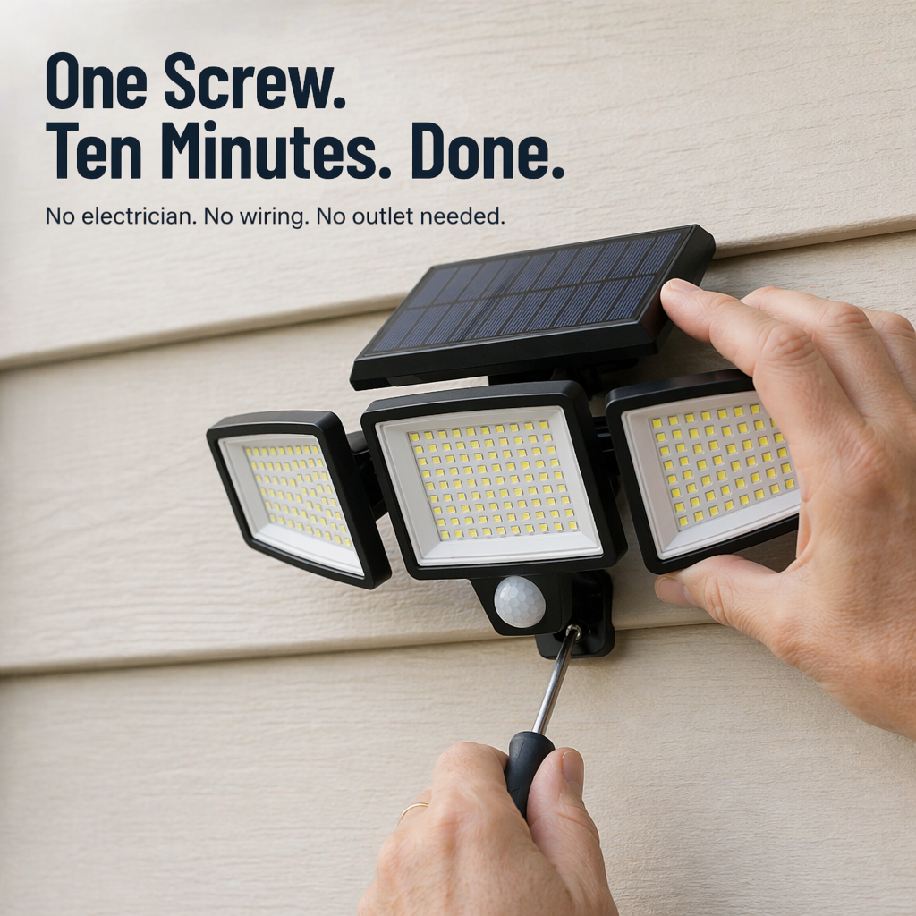 LumaRay™ — Brighten Every Shadowy Spot With 270° Motion-Activated Solar Lighting
