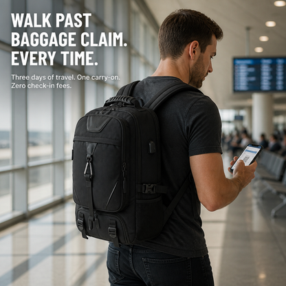 VeriTrek™ Expandable Backpack — Travel Light, Expand Space, Conquer Every Trip with Confidence